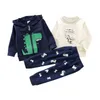 Kledingsets Peuter Baby Suits Hooded Zipper Outfits Infant Cartoon Cotton Autumn Winter Kids 2023 Stuffs Jongens Girls Kleding