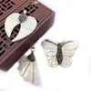 Hänge halsband sötvatten skal vit vinge fjäril form lämplig för modesmycken tillverkning halsband tillbehör diy dekoration