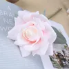 Flores decorativas 10pcs 6 cor rosa rosa artificial ramo de casamento de casamento diy grinald wreath flores seda falsa para decoração