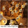 Led Strings 10/20 Moroccan Ball String Lights Romantic Fairy Lantern Light Hanging Garden Lamp Garlands Christmas Party Decor Drop D Dhace