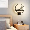 Vägglampor moderna led svart sconce ljus exteriör merdiven utomhus belysning matsal uppsättningar