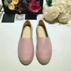 Denim Lambskin Espadrilles Mocassins Chaussures Casual Lady Designer Classic Holiday Travel Chaussures à enfiler