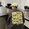 T-shirt da uomo Camicia oversize T-shirt in cotone a maniche corte con stampa di lettere hip-hop alla moda da uomo estiva