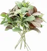 Kwiaty dekoracyjne 8pcs sztuczne jagnięta łodygi zieleni Ucha | Fałszywy wystrój rośliny | Realistyczna zieleń | Bukiet zdziwiony liście