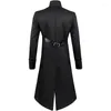 Hommes Costumes Hommes Rétro Noir Steampunk Tailcoat Veste Médiévale Gothique Victorien Redingote Uniforme Fête Cosplay Halloween Costume Homme