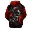 Hoods Hoodies Kissqiqi Men Sweatshirt 3D Gedrukte grappige schedels Hoodie Casual trend Sportkleding Maximale maat S-5XL