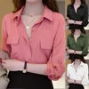 女性用の女性用ブラウスボタンシャツドレス