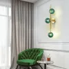 Appliques Post Moderne Simple Escalier Allée Fond Lampe En Verre Designer Nordique Vert Foncé Salon Chambre Chevet Décor Lumières