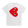 Designer tee mäns t-shirts svart varumärke com Slim Short Sleeve Hearts Des Garcons CDG Holiday Play T Shirt Womens storlek