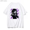 Męskie koszulki 100% bawełniane męskie koszulka japońska anime Hunter x Hunter Feitan Hxh T-shirt Summer krótkie rękawie harajuku-shirt ponadwymiarowe koszulki G230303