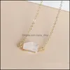 펜던트 목걸이 거리는 Druzy Crystal Natural Stone Necklace Gold Copper Wire Wrap Rose Quartz Chakra Healing Jewelry DHB9B