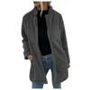 Femmes Mélanges De Laine Femmes Coton En Peluche Vestes Surdimensionné Col Montant Outwear Hiver Chaud Lâche Manteau Casual Pardessus Avec Poches Veste Te