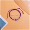 Charm Bracelets Summer Candy Color Evil Eye Bracelet Lucky Knot Friendship Jewelry Lovely Women Men Drop Delivery Dhrek