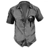 Chemises décontractées pour hommes Summer Hawaiian Skull Shirt for Men 3D imprimé 5xl plage à manches courtes bouton de haut surdimensionné pour hommes