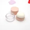 Opslagflessen 100 stks 5g roze doorzichtige plastic cosmetische lege pot potten oogschaduw losse paddestoelpoeder puffboxen