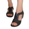 Sandalen band voor vrouwen teen ring hak koehide geweven solate platform wig resort dikke wiggen opgeloste wiggen