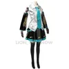 Anime Super Alloy Miku Cosplay Costumes Dress Girl's Cloth any size PU leather Y0903233l