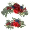 Dekorativa blommor 2 stycken Artificial Flower Swag Wedding Arch för bordets mittstycken