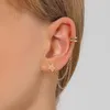 Brincos Brincos Cadeia de moda Clip Gold Silver Color Ear Clip