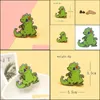 Accessoires de dessin animé Reptar Dinosaure Broche Et Épingles En Émail Hommes Femmes Mode Bijoux Cadeaux Film Roman Revers Badges Drop Delivery Ba Dhpzo