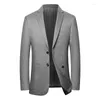 Men's Suits Mens Gray Classic Blazer Jacket 2023 Arrivlas Spring And Autumn Men Smart Casual Dress Coat Slim Fit &