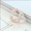 Anéis de banda Moda leopardo resina acrílica acrílica anel de corrente de coração para mulheres colorido jóias geométricas presentes de gota entrega dhrz5