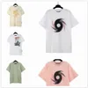 2023 새로운 거꾸로 티셔츠 네온 티셔츠 PXP PAINTED CLASSIC HURRICANE 패션 남성 여성 디자이너 티 PA 탑 공장 도매