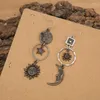 Dangle Earrings Vintage Starry Sun Moon Star Retro Dainty Jewelry Gift For Women