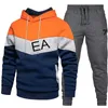 트랙 슈트 브랜드 로고 프린트 남성 세트 2023 New Spring Autumn Sportums Sports Sports Suit 캐주얼 한 땀복 후드 리피 남성 조깅 의류 EA706788#