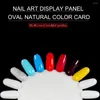 Oje malzemeleri renk örnekleri, ekran ve uygulama için doğal eliptik kartlar renk örnekleri