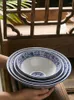 Bowls 9-10 Inch For Restaurants Home Tableware Blue & White Pattern Ceramic Bowl Instant Noodle Soup Dumplings Ramen