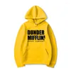 Felpe con cappuccio da uomo 2023 TV Show Dunder Mifflin Carta Uomo Donna Sport Casual Felpa con cappuccio Moda Pullover Unisex Hip Hop Felpa con cappuccio