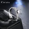 Bague en acier inoxydable anneaux en cristal pour les femmes cercle CZ mode bijoux de fiançailles cadeaux en gros