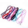 Dog Collars Pet Cat Puppy Dogs Leash Long Smooth PU Leather Leashes Solid Color Walker Pink Blue Red Black 2023