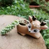 Vasi Cartoon Elk Vaso da fiori in ceramica Pianta grassa Cactus Simpatico animale in vaso Fiaba Decorazione da giardino Home Office Piccoli ornamenti