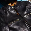 Men's Jackets Authentic 18-40 Tailor Brando Super Top Quality Italian Vegetable Tanned Sheepskin Fashion Retro Stand Collar Biker Jacket