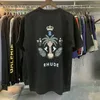 2023 RHUDE Las Palmas Noix De Coco Couronne Imprimer T-Shirt Hommes Femmes Haute Qualité T-shirt À Manches Courtes Surdimensionné