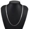 Stalen tint ketting roestvrij staal vrouwen meisje ultradunne claviculaire slangenketen sieraden 4 mm breedte