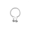 خواتم الزفاف 925 Silver Bell Ring كلاسيكية مفتوحة للسيدات Trend Jewelry Trend 2023 Associory Party Gifts