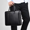 Briefcases Men's Bag Fashion Business Briefcase For Men Crocodile Pattern Leather Handbag 14 Inch Laptop Casual Shoulder BagsBriefcases