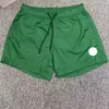 Designer-Shorts, kurze Herren-Jogginghose mit Intranet, über dem Knie, tiefer Schritt, Reißverschluss, weiße Sticketiketten, kurze Strandhose