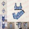 Designer Sportswear Femmes Imprimer Maillots De Bain Summer Beach One Piece Maillot De Bain Yoga Vêtements D'entraînement