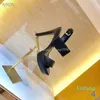 럭셔리 여성 디자이너 하이힐 플랫폼 신발 펌프 엿보기 여성 드레스 웨딩 샌들 신발 힐 10 5cm 크기 34-42 55