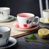 Cups Saucers Japanese Hand Painted Ceramic Cup And Saucer For Coffee Tea Latte Home Party Office Tableware Small Cute Set 200ml