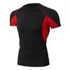 Men's T Shirts 12 Colors Men's Tight Short Sleeved T-shirt Men Fitness Exercise Running Training Top Tees Elastic Fast Dry Solid Tshirt