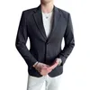 Men's Suits 2023 Spring Striped Suit Single Piece Men's Slim British Style Jacket Breasted