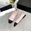 Top Design Dress Shoes 2023 Fashion Channel Women Leather High Heel Letter Logo Party Wedding Tourism Holiday Casual Flat Shoes 04-08