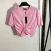 Luxury Women T Shirt Cropped Pleated Tees Summer Fashion Short Sleeve T Shirts9861318