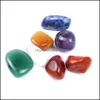 Stone Seven Chakra Set Irregar Reiki Healing Crystal Energy Ncing Stones Natural Stones Decoração Jóias Deliver Dhl7i