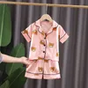 Pijama de bebê define roupas de roupas infantis conjuntos de roupas novas de verão de pijama de desenho animado para meninos meninos roupas de dormir comprimento algodão de mangas compridas w9dp#